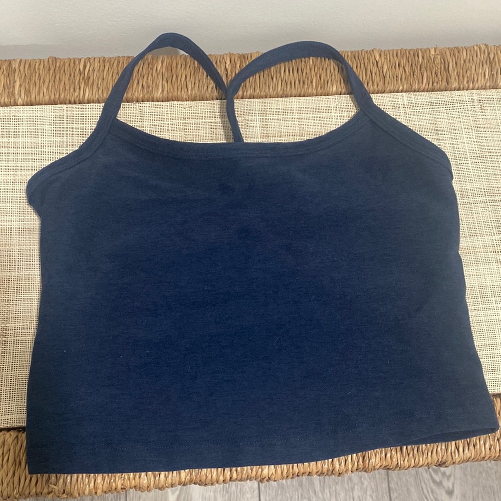 Brand new beyond yoga top. Size small. Navy